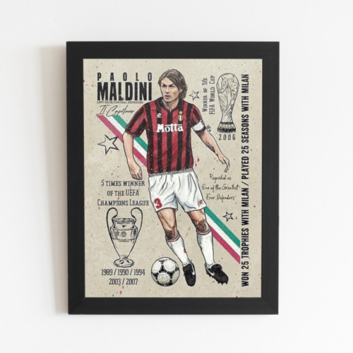 Paolo Maldini  Tablo Poster
