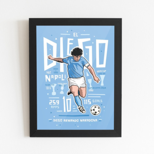 Diego Maradona Tablo Poster