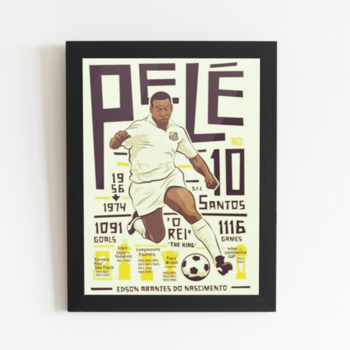 Pelé Tablo Poster