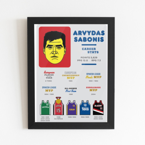 Arvydas Sabonis  Tablo Poster