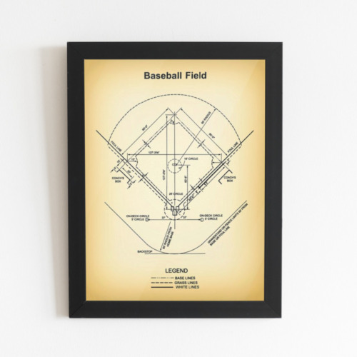 Baseball Field Tablo Poster