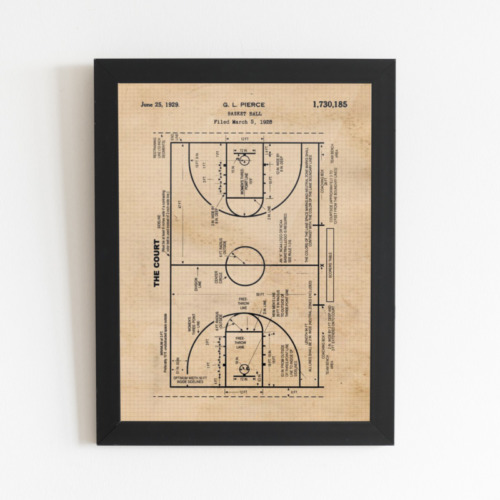Basketball Court Tablo Poster