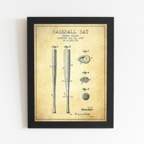 Baseball Bat Tablo Poster