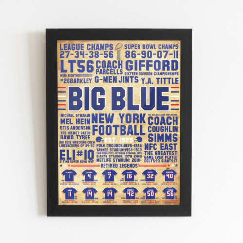 New York Giants Tablo Poster New York Giants Tablo Poster