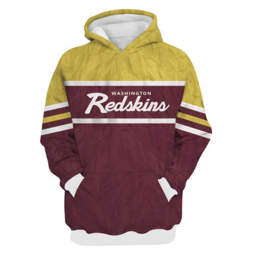  Washington Redskins 3D Oversize Hoodie