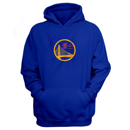 Golden State Warriors Golden State China Logo Hoodie (HD-GRY-89-GSW-CHINA.LOGO)