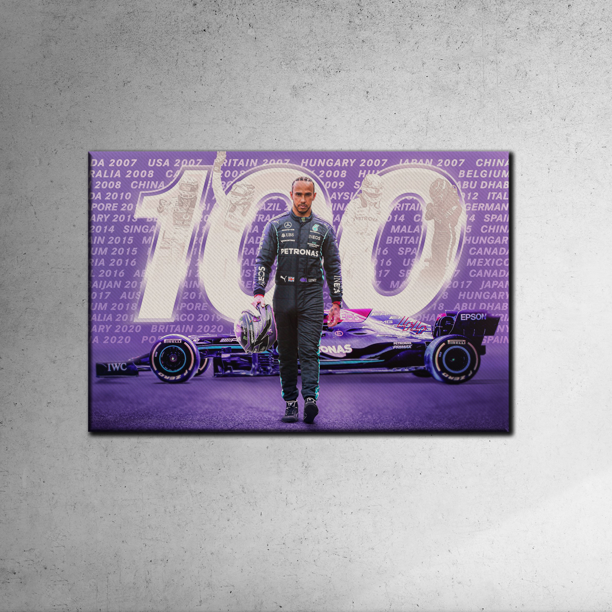 Lewis Hamilton Canvas Tablo (F1-canvas-LewisHamilton01)