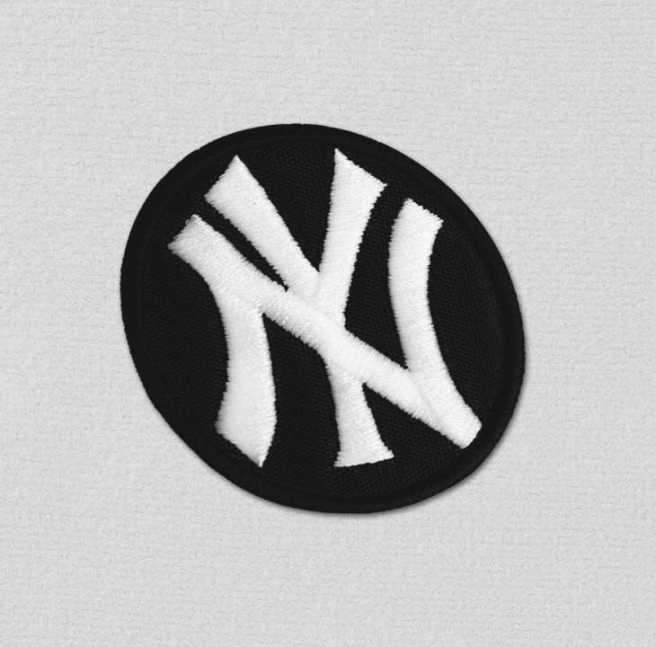 Yankees Oversize Tshirt  (Logo Nakış)  (TSH-OVR-BLC-EMB-Yankees)